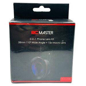 2 in 1 phone Lens kit, 0.45 x 110 degrees Wide Angle Lens & 15X Macro Lens